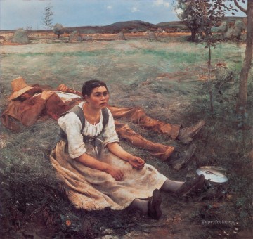 レ・フォアンの田舎暮らし ジュール・バスティアン・ルパージュ Oil Paintings